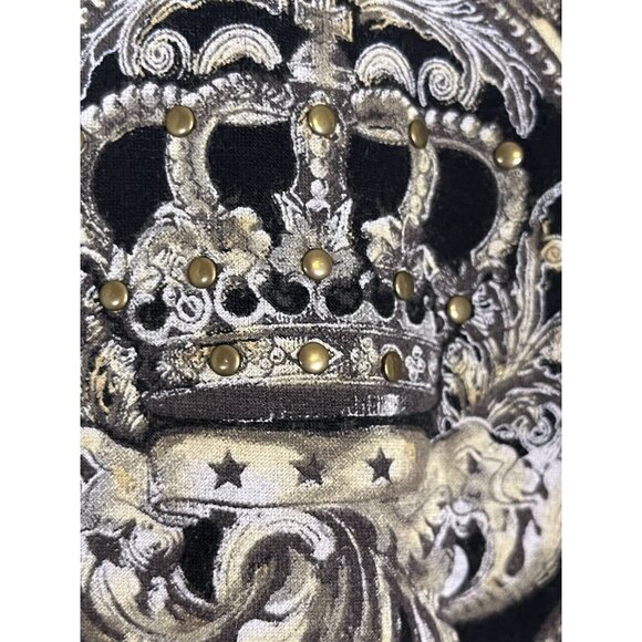 Vintage Cache Top Embellished S Black Regal Classic Preppy Y2K Retro Chic 80s - Picture 5 of 10